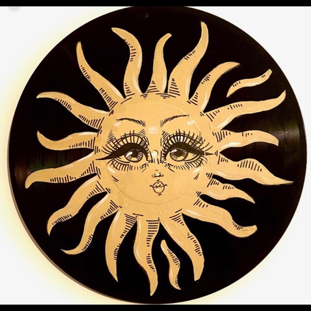 Hand painted sun record